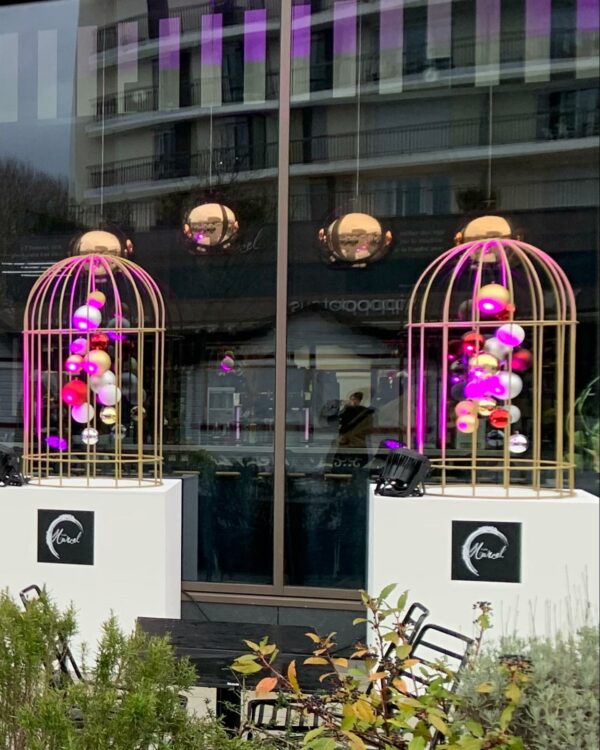 CAGE À OISEAUX DORÉ
