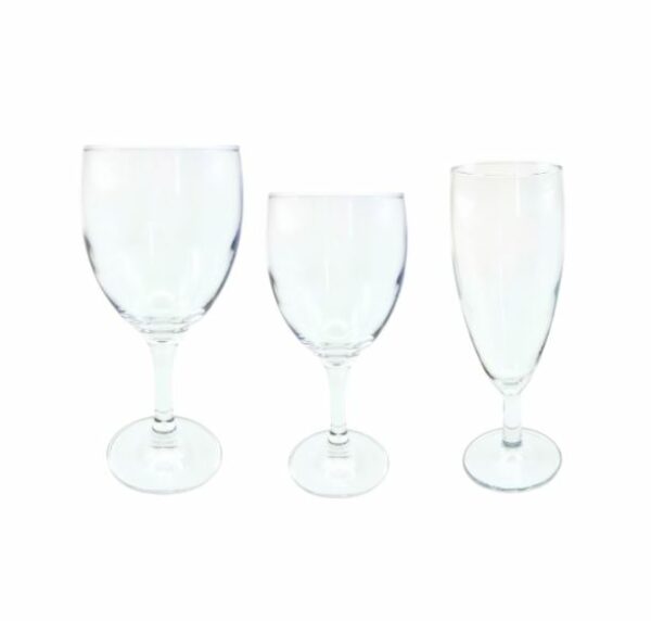 VERRE À VIN, EAU ET FLÛTE SIMPLE