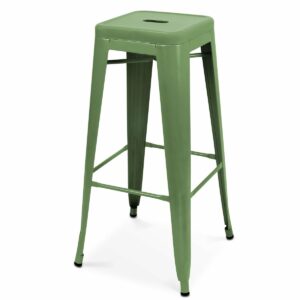 TABOURET EN METAL VERT